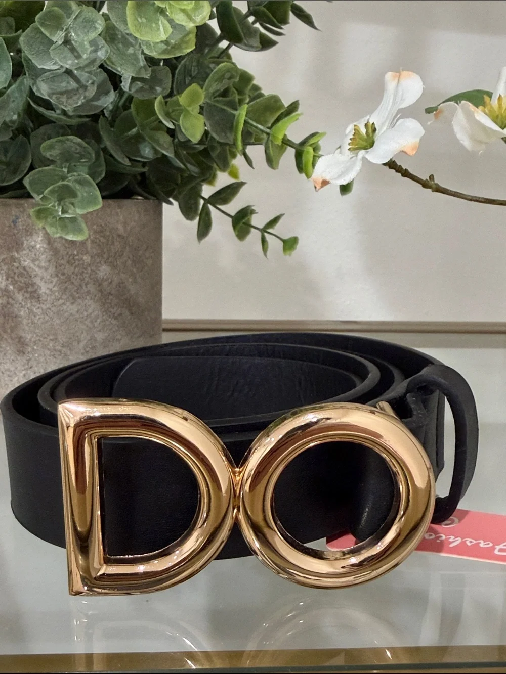 Black Belt with Gold Buckle